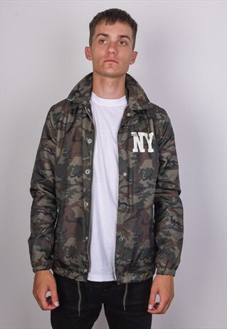 SCHOTT NYC CAMOUFLAGE HARRINGTON JACKET COAT MEN'S S VINTAGE