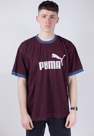 VINTAGE 90'S PUMA MAROON T-SHIRT