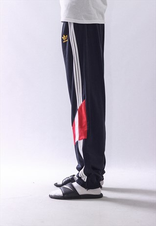 VINTAGE MENS ADIDAS LOGO SUIT JOGGER TROUSERS PANTS