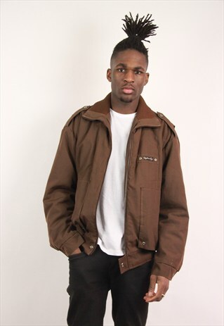 VINTAGE BROWN BOMBER JACKET