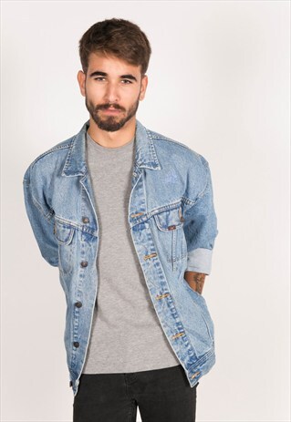 VINTAGE 80S LEE PATCHED DENIM JACKET / R228