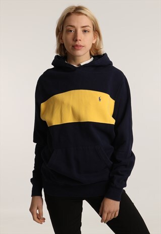 90S RALPH LAUREN EMBROIDERED LOGO HOODIE