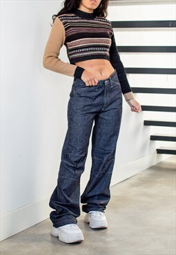 Vintage 90s Deadstock Mid Rise Baggy Cargo Jeans
