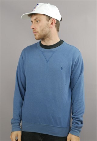 VINTAGE RALPH LAUREN SWEATSHIRT IN BLUE WITH LOGO