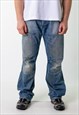 BLUE DENIM 90S G-STAR  CARGO SKATER TROUSERS PANTS JEANS