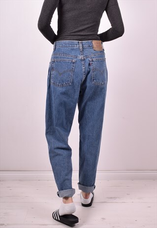 LEVI'S 550 WOMENS VINTAGE JEANS W32 L31 BLUE 90S