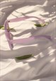 MATTE LILAC CHUNKY BEVELLED SQUARE SUNGLASSES