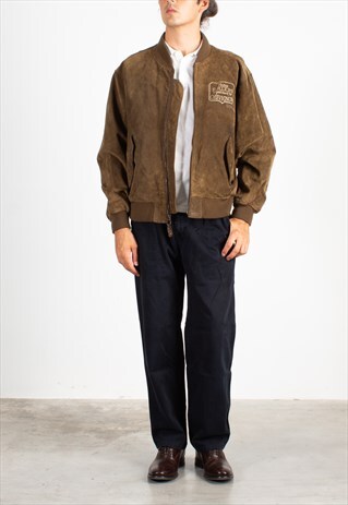 MEN'S CHEVIGNON HIGH ROLLERS MUD GREEN BOMBER JACKET