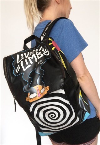 LIMBO HANDPAINTED FAUX LEATHER BACKPACK