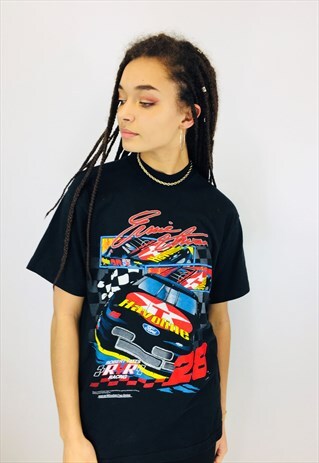BLACK NASCAR USA T SHIRT