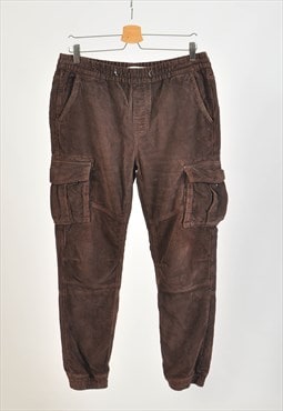 Vintage 00s corduroy cargo trousers in brown