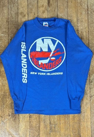VINTAGE BLUE LONG SLEEVED T - SHIRT