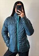 Vintage 00s The North Face Teal Padded Puffer Jacket
