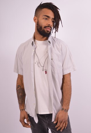 VINTAGE LACOSTE SHIRT CHECK GREY
