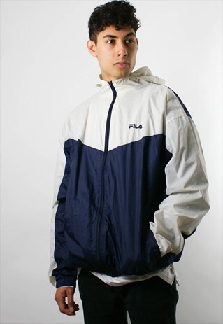 FILA WINDBREAKER JACKET ZIP UP WATERPROOF JACKET