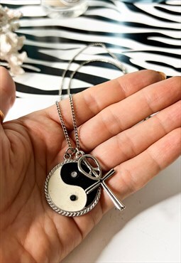 1990's Ying & Yang Charm Mix Necklace 