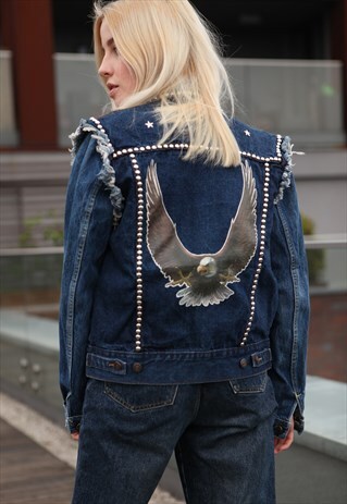 VINTAGE 90'S REWORKED EAGLE DENIM JACKET
