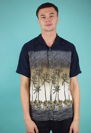 VINTAGE 90'S PALM PRINT SHIRT