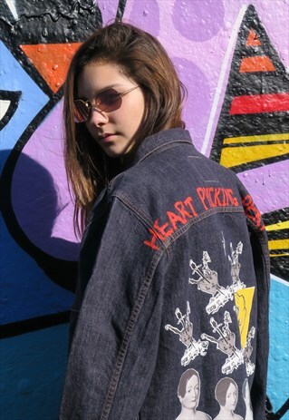 UNISEX HAND PAINTED DILEMMA DENIM JACKET