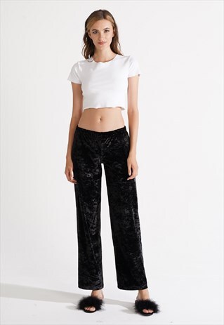 BLACK VELVET LOUNGE PANT / PAJAMA PANT