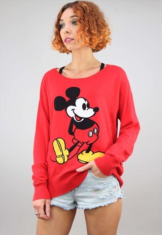 RETRO OVERSIZED DISNEY MICKEY MOUSE JUMPER