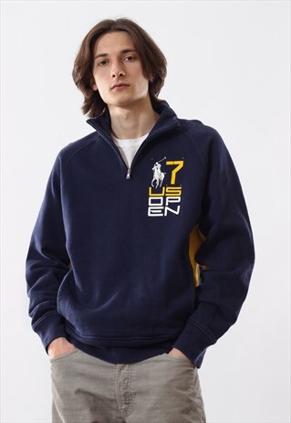 VINTAGE MEN POLO RALPH LAUREN TURTLENECK PULLOVER SWEATSHIRT