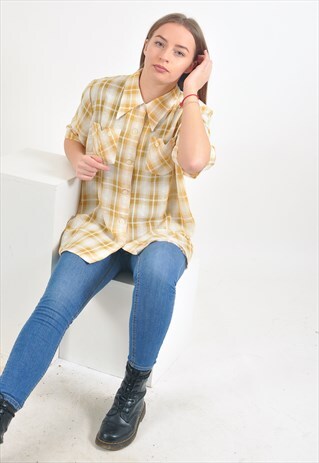 VINTAGE SHORT SLEEVE CHECKED SHIRT