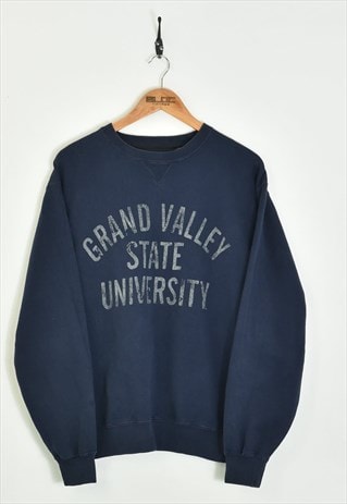 Vintage Grand Valley Sweatshirt Blue Small