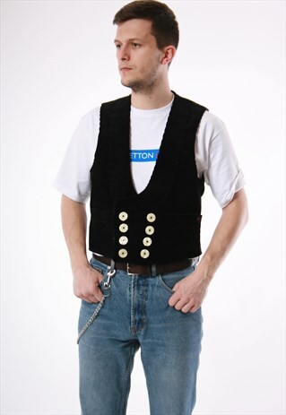 90S VINTAGE FHB MENS OLDSCHOOL WAISTCOAT 13797