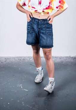 Vintage 1990s Shorts in Blue Denim