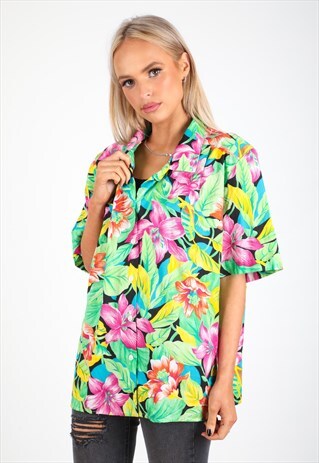 VINTAGE UNBRANDED PATTERN SHIRT S352