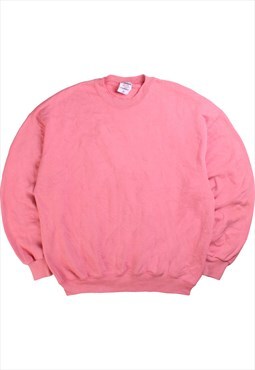 Vintage  Jerzees Sweatshirt Heavyweight Crewneck Plain Pink