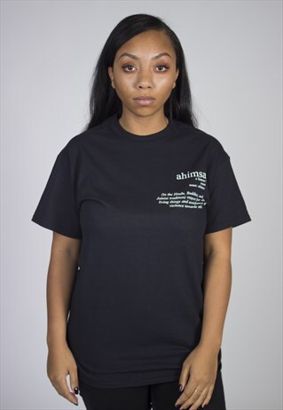 AHIMSA T-SHIRT IN BLACK