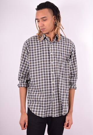 POLO RALPH LAUREN MENS VINTAGE SHIRT MEDIUM MULTI CHECK 90'S
