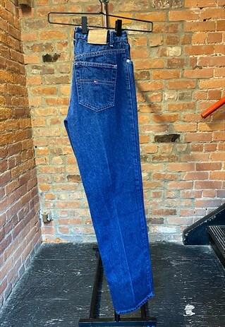VINTAGE 90S TOMMY HILFIGER DARK HIGH-RISE MOM JEANS (28)