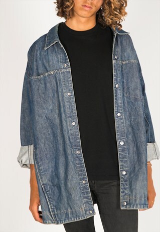VINTAGE 80S LEVIS DENIM OVERSHIRT / R338