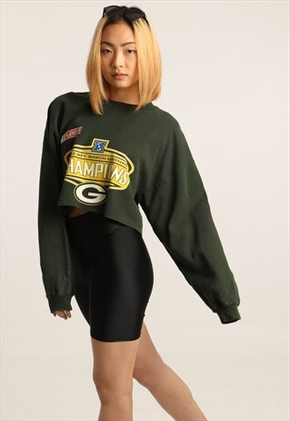 VINTAGE NFL PRINTED CROPPED SWEATSHIRT