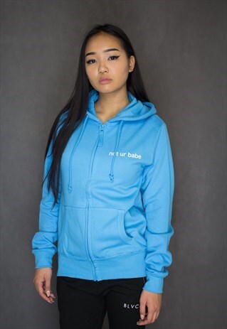 SALE - NOT YOUR BABE BLUE HOODIE