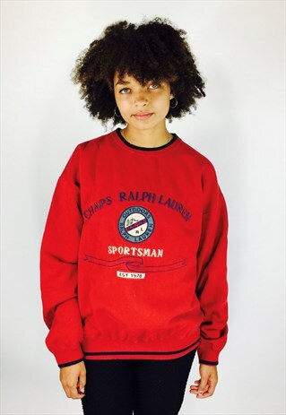 RALPH LAUREN CHAPS EMBROIDERED SWEATSHIRT