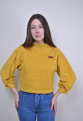 VINTAGE YELLOW CROP SWEATSHIRT