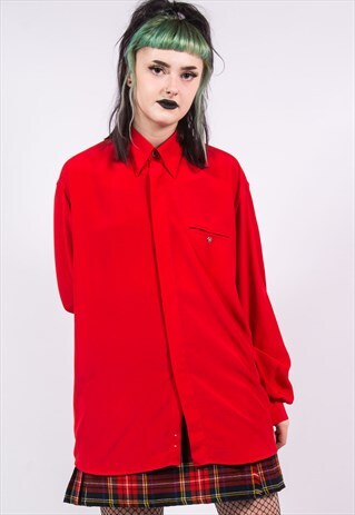 VINTAGE 90'S STATEMENT RED SHIRT