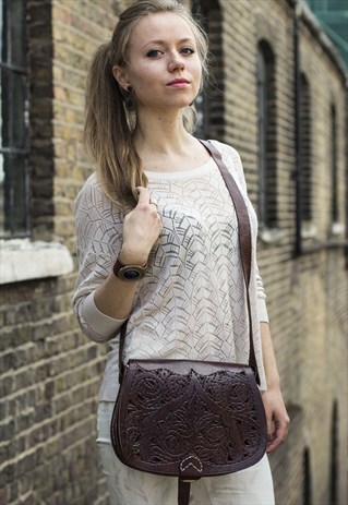 COCO LEATHER HAND STITCHED SADDLE BAG