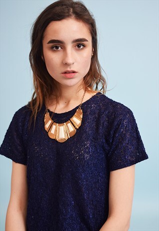 ELEGANT VINTAGE 90'S RETRO ETHNIC METAL NECKLACE