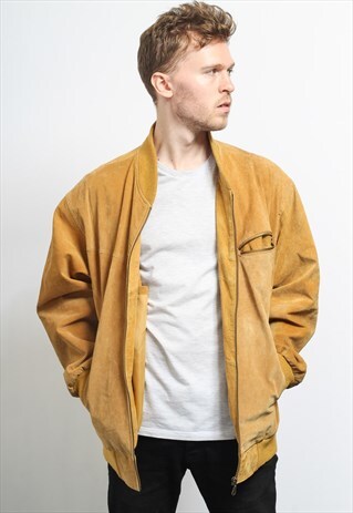 VINTAGE SUEDE BOMBER JACKET
