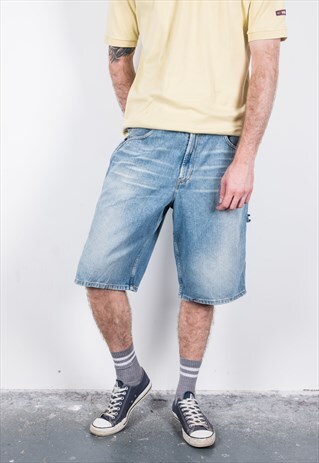 TOMMY HILFIGER VINTAGE 1990S BLUE DENIM SHORTS