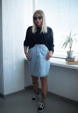 VINTAGE 90'S MINI BLUE DENIM SKIRT