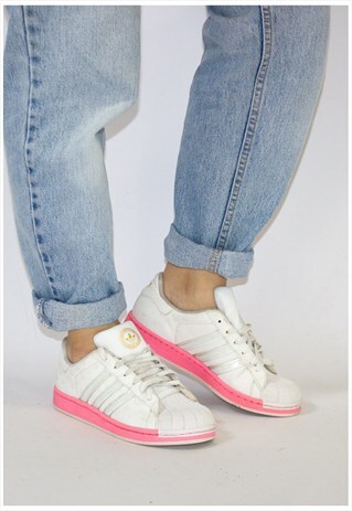 RETRO ADIDAS PINK & GOLD SUPERSTARS UK 5