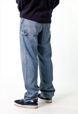 Blue Denim 90s Dickies Cargo Skater Trousers Pants 