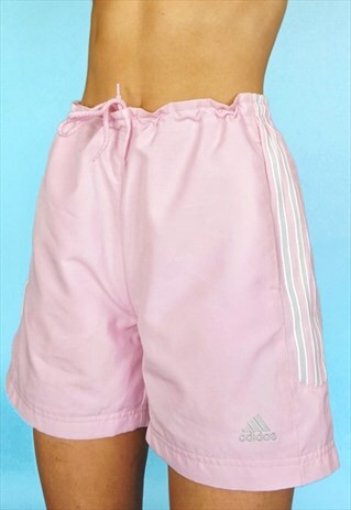 pink adidas shorts