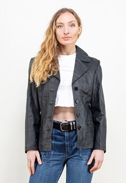 Vintage 80's Black Leather Jacket 